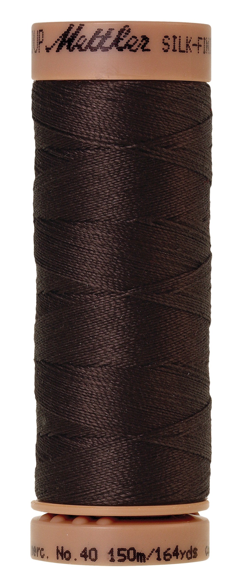 Mettler  Silk-Finish 40wt Solid Cotton Thread 164yd/150M Black Peppercorn — Cottage Quilting Ltd.