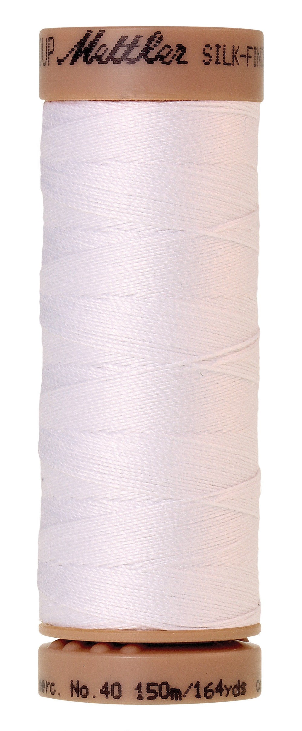 Mettler  Silk-Finish 40wt Solid Cotton Thread 164yd/150M White — Cottage Quilting Ltd.