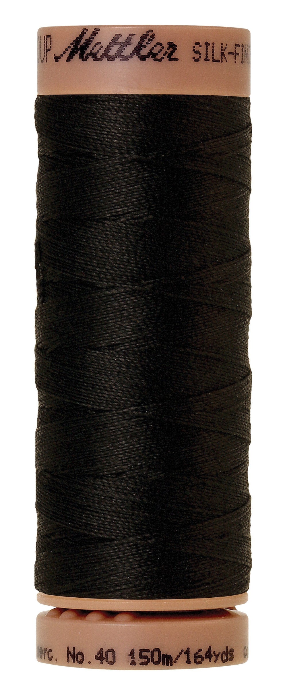 Mettler  Silk-Finish 40wt Solid Cotton Thread 164yd/150M Black — Cottage Quilting Ltd.