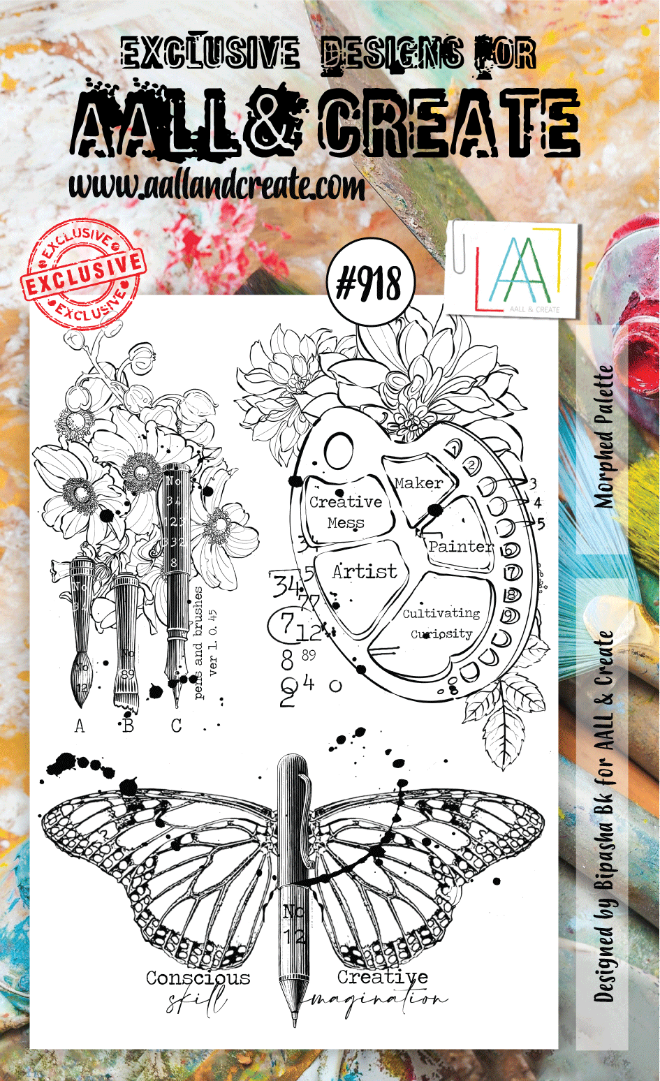 Jeu de timbres AALL et Create - 918 - Morphed Palette