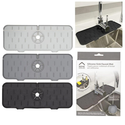 HOME ESSENTIALS 92073 Tapis en silicone pour robinet d'évier 36.5X14CM