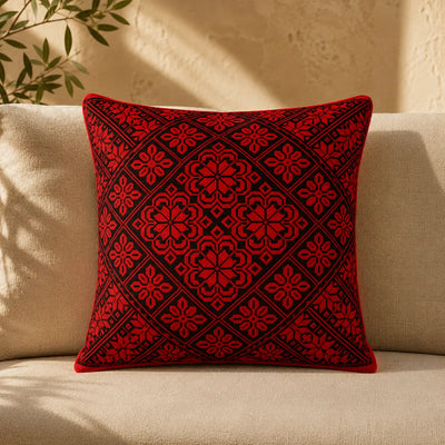Cushion Cover Set of 2 – Palestinian Tatreez – 18×18 in – Tantora