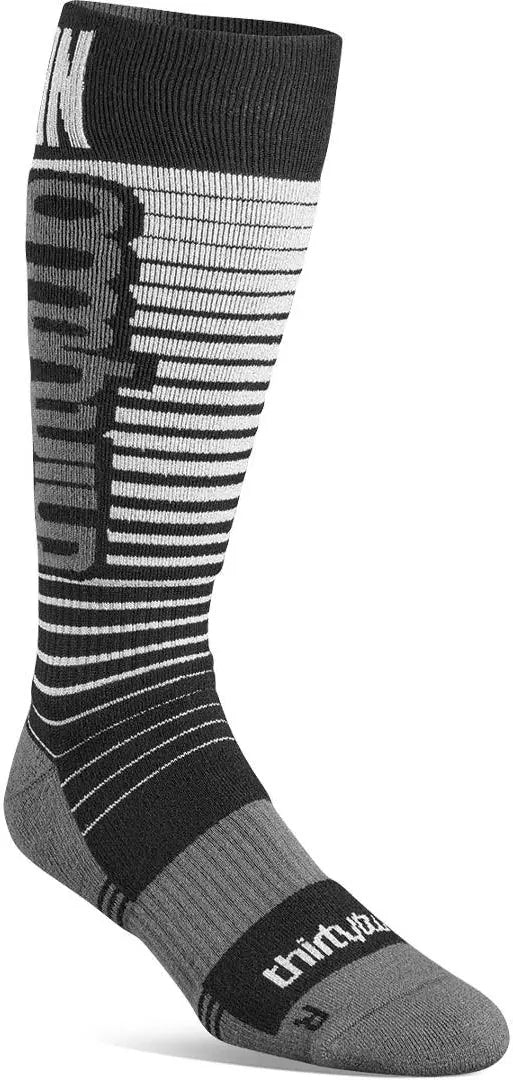 Chaussettes Signature en Mérinos ThirtyTwo - Noir/Argent Brillant