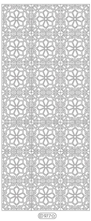 Autocollants Déco - Motifs Floraux Carrés