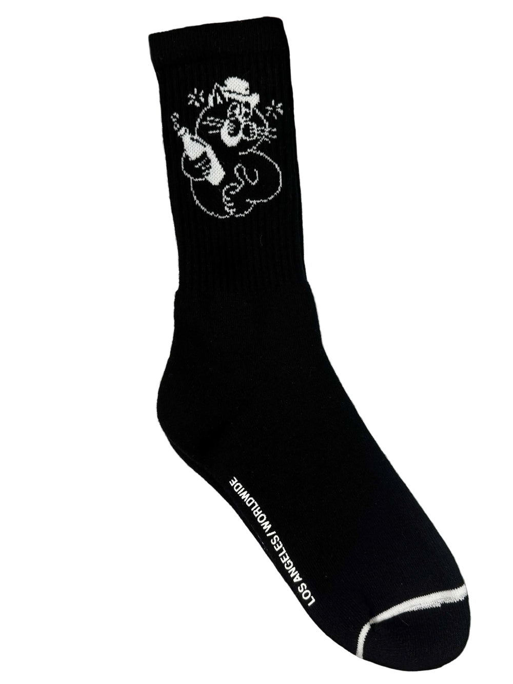 40’s & Shorties 'Drunk Cat' Socks - Black