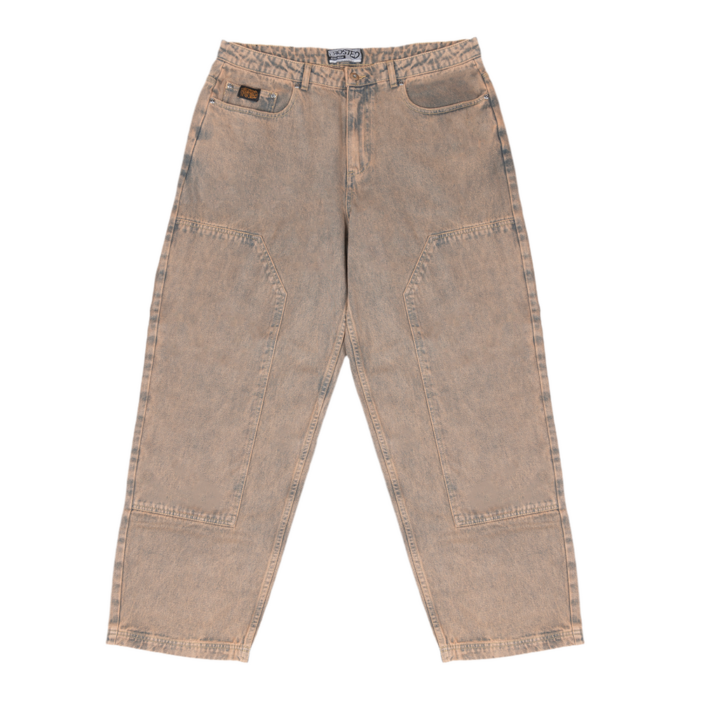 Jeans amples "Carpenter" Frosted Skateboards - Kaki délavé