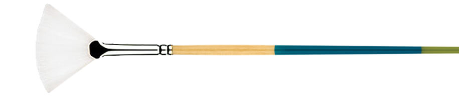 Princeton - Snap! White Taklon - Short Handle - Fan