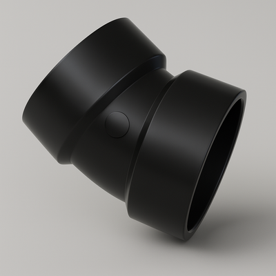 LESSO ABS 22.5° Elbow — Hub × Hub DWV, cUPC Certified