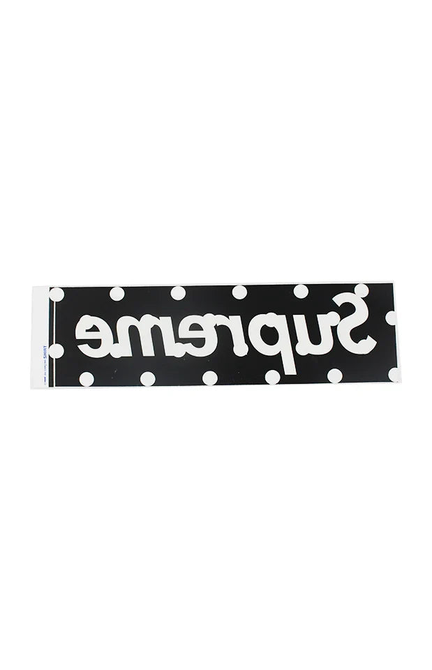 Autocollant Supreme x Comme Des Garçons 'Polka Dot Box Logo' - Noir