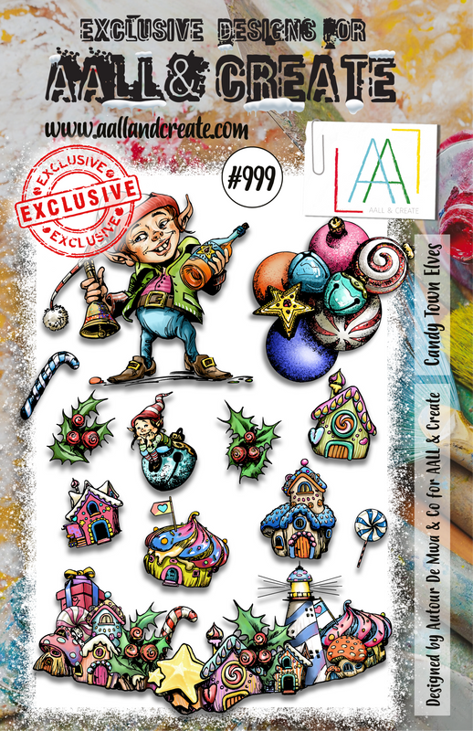 AALL et Create Set de tampons A5 - #999 - Candy Town Elves