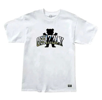 T-shirt 'Paysage' Grizzly - Blanc
