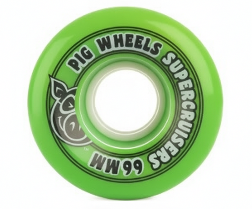 Roues Pig 'Supercruisers' 85A 66mm - Vert
