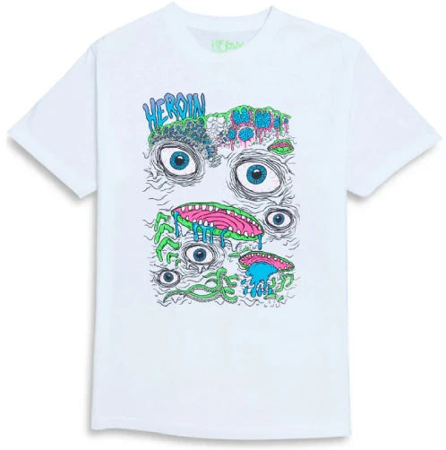 T-shirt Heroin Skateboards 'Mutant' - Blanc