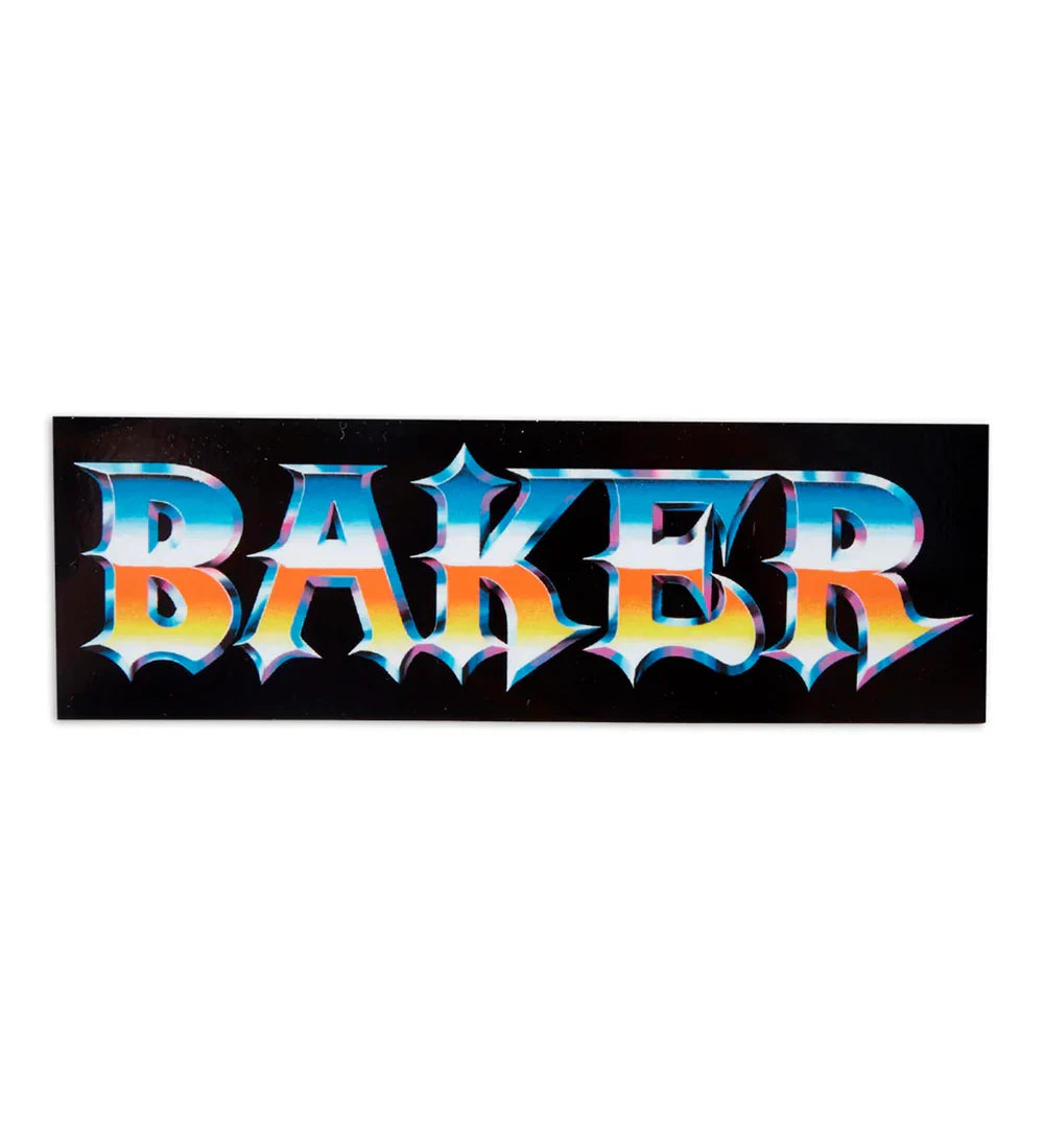 Autocollant Baker 'Chrome Zone Box Logo' - Bleu/Orange