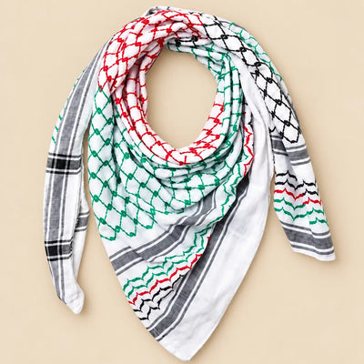 Palestinian flag-color Keffiyeh Scarf - Keffiyeh Scarf - Al-Watan