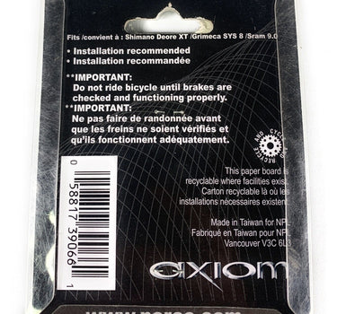 Axiom Metalllic Disc Brake Pads For Shimano Deore XT (4 POT)