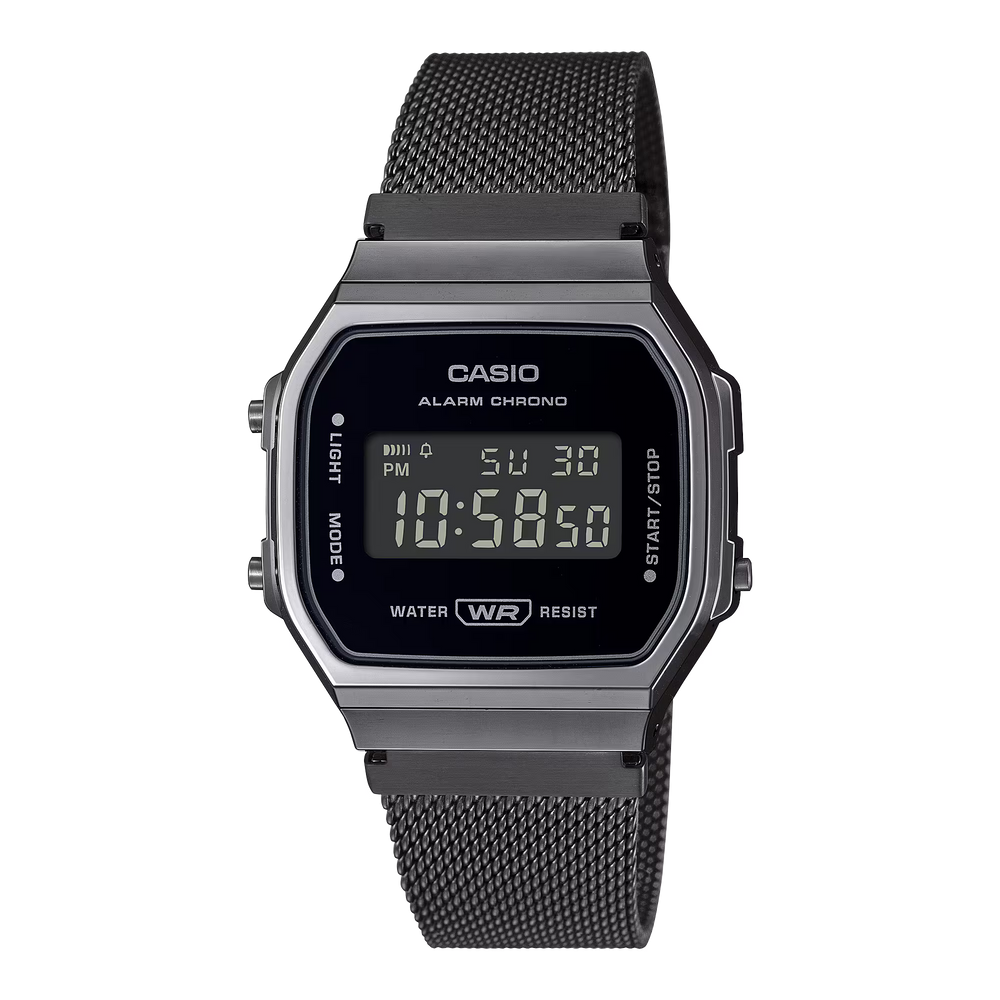 CASIO Iconic Go Retro Gunmetal case And Black | A168WEMB-1B