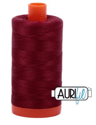 Aurifil Thread #2460 Solid Dark Carmine Red — Cottage Quilting Ltd.