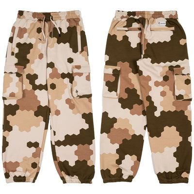 Pantalons Cargo "Polygon" Dragon Rouge - Sable/Camouflage