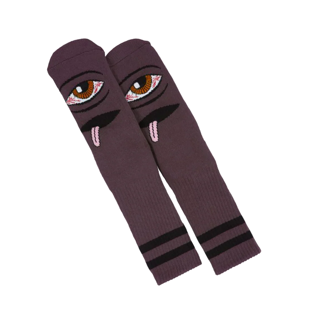 Toy Machine 'Bloodshot Eye' Crew Socks - Eggplant