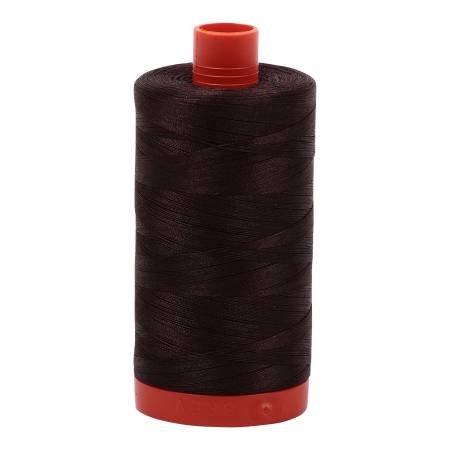 Aurifil Thread #5024 Solid Dark Brown — Cottage Quilting Ltd.