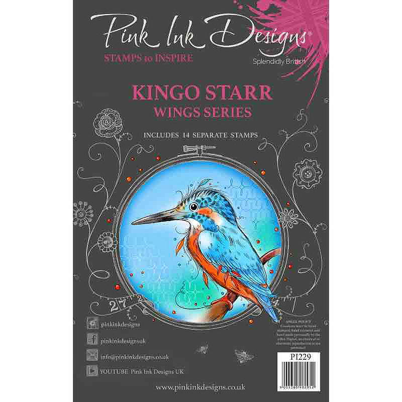 Pink Ink Designs Kingo Starr 6 in x 8 in Clear Stamp Set — Ecstasy Crafts