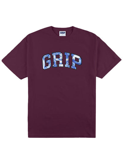 Classic Grip 'Porcelain' Tee - Burgundy