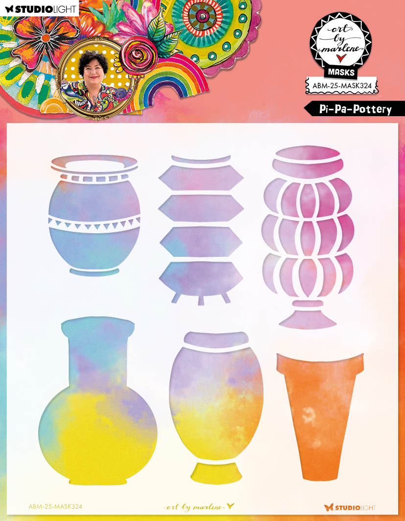Masque ABM Pi-Pa-Pottery Art By Marlene 1 pièce