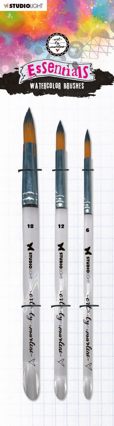 Ensemble de 3 pinceaux aquarelle ABM Essentiels 298x80x6mm 3 PC no 04