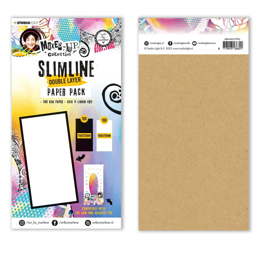 ABM Paper Pack Slimline Double Layer Mixed-Up Collection 115x260x10mm 20 SH nr.62