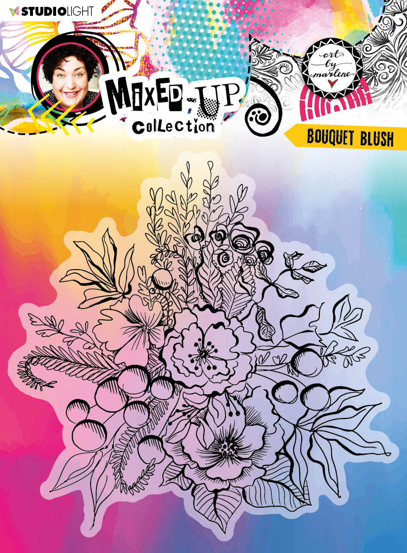 ABM Tampon Transparent Bouquet Blush Collection Mixte 140x140x3mm 1 PC nr.290