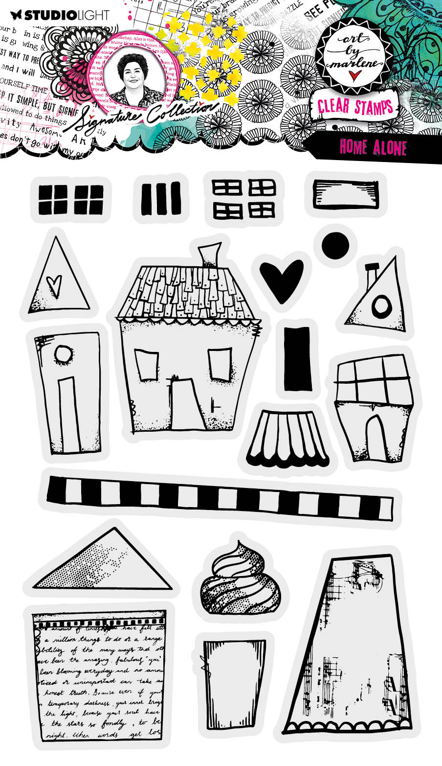 Tampon Transparent ABM Collection Signature Home Alone 148x210x3mm 18 pièces n°597