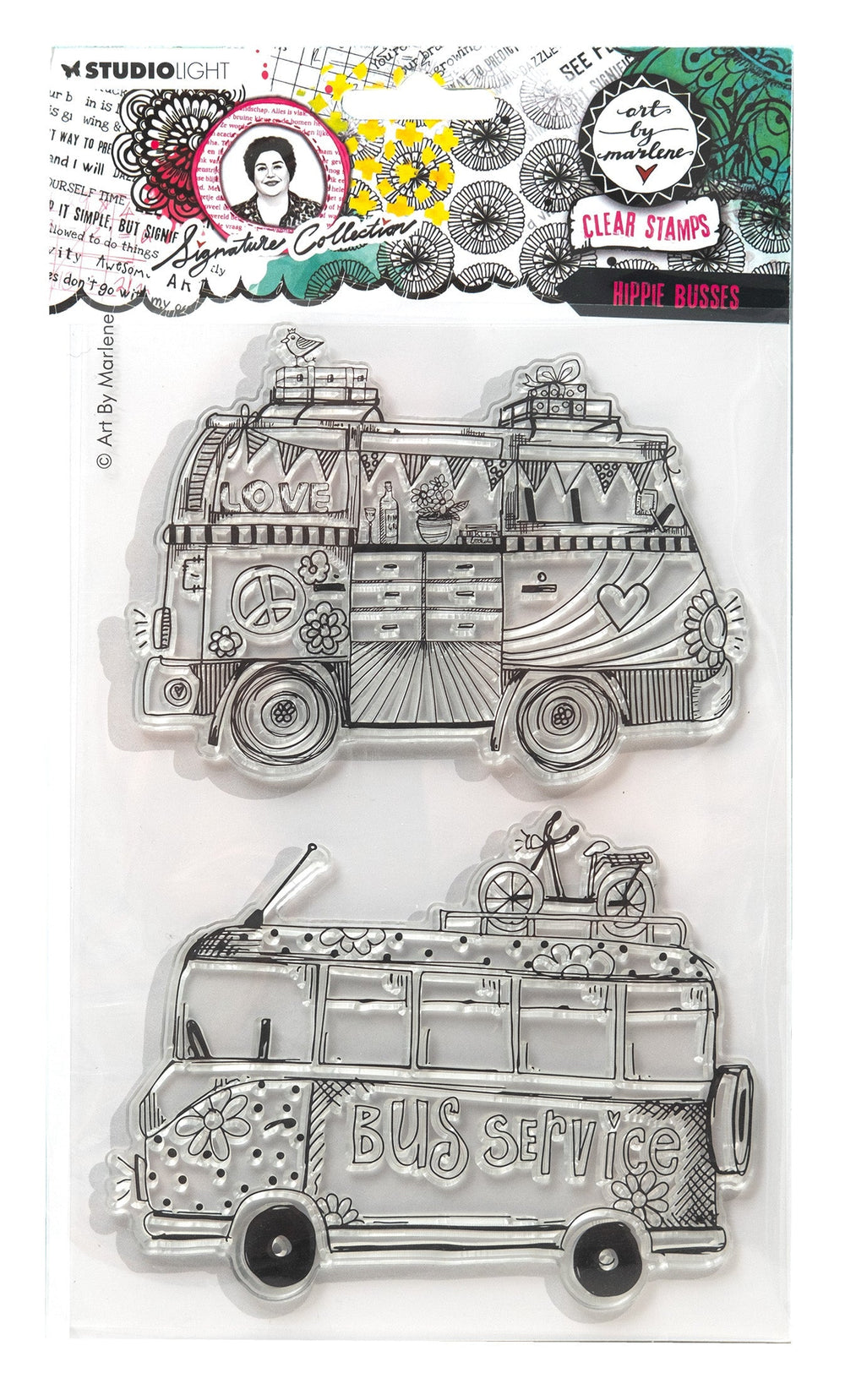ABM Tampon transparent Hippie Busses Collection Signature 2 pièces