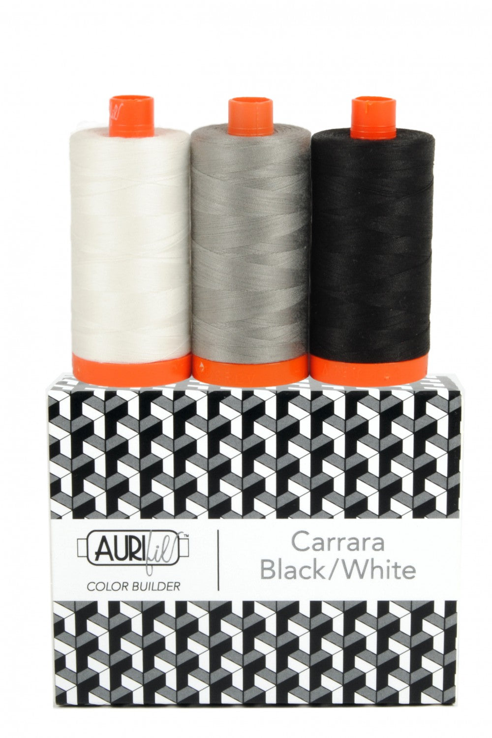 Color Builder 50wt 3pc Set Carrara Black/White — Cottage Quilting Ltd.