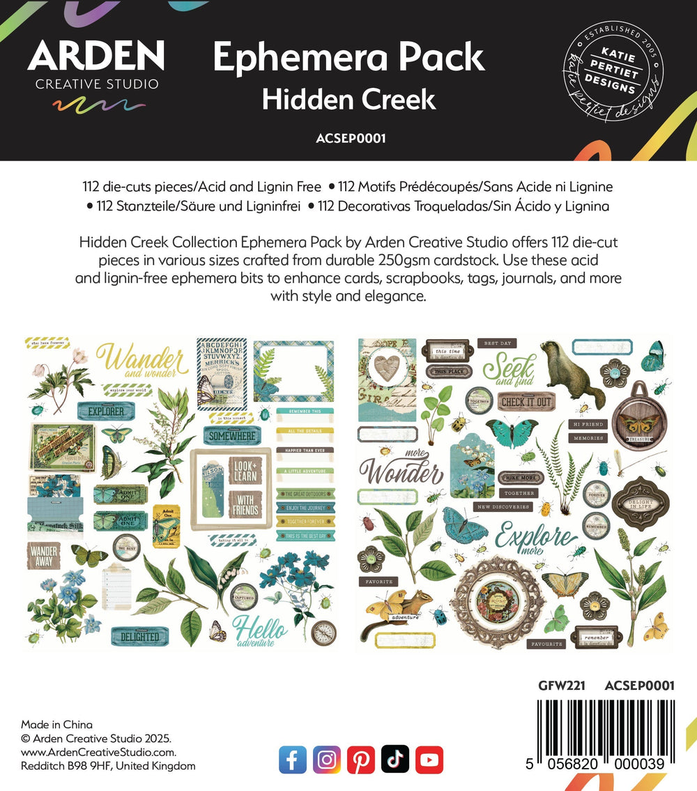 Kit d'éphémères Hidden Creek Arden Creative Studio