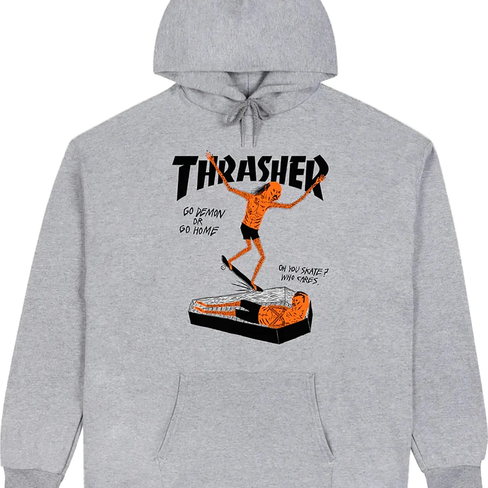 Thrasher x Neckface 'Coffin Grind' Hoodie - Gris