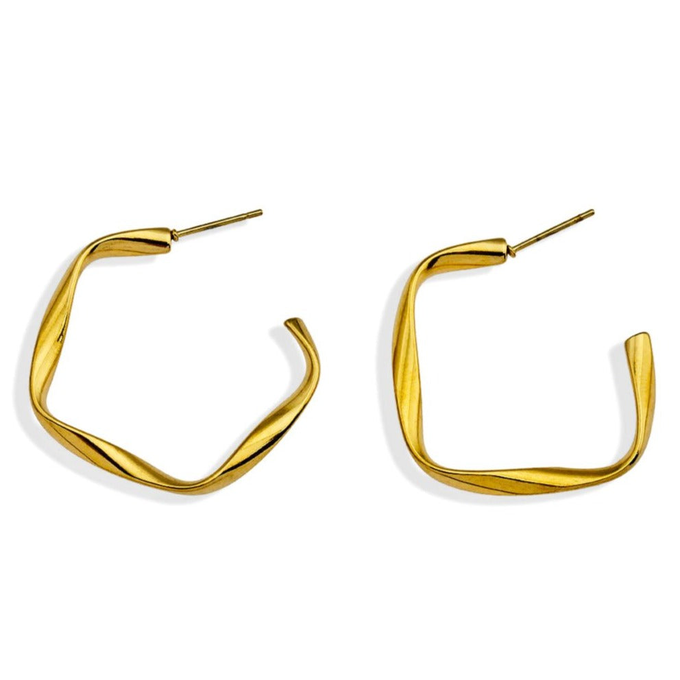 ADAMMA Sculptural Hoop Earrings