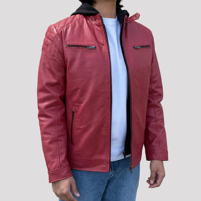 BOL Veste en cuir d'agneau Alvin pour homme
