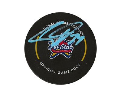 Palet officiel du Match des Étoiles 2024 autographié par Auston Matthews