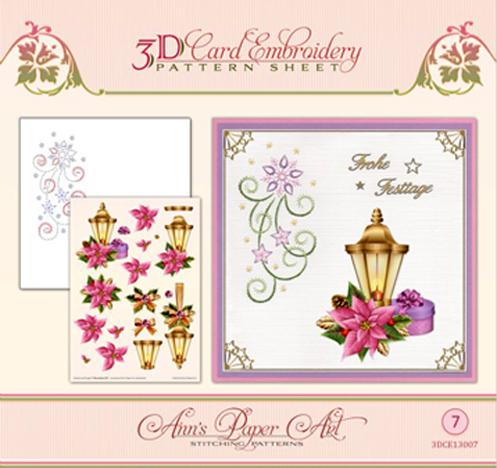 Ann's Paper Art - Motif de broderie - Poinsettia