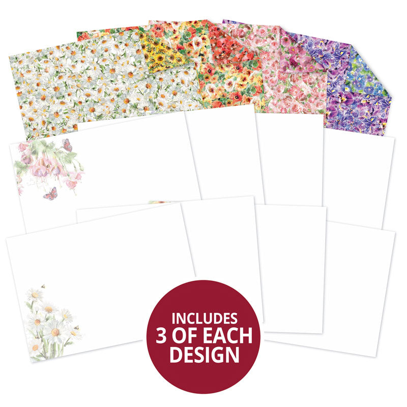 Un arc-en-ciel de fleurs, inserts et papiers