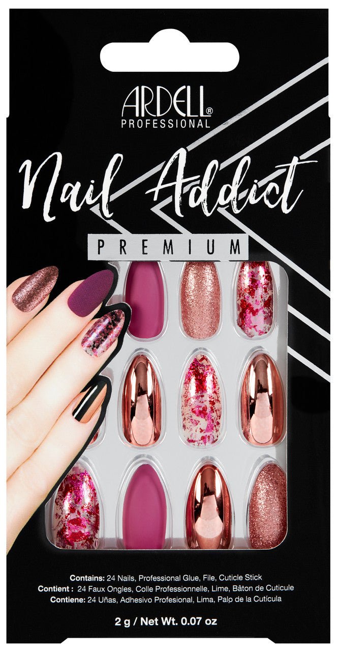 Ardell Nail Addict - Ongles avec bouts chrome rose métallisé