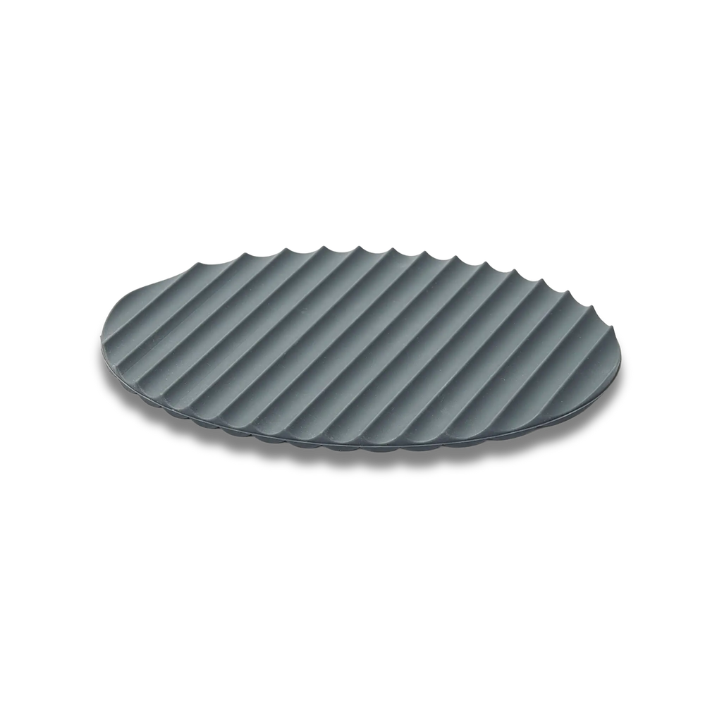 Tapis en silicone Eatoco Nami – Dessous de plat antidérapant et résistant à la chaleur – Gris foncé