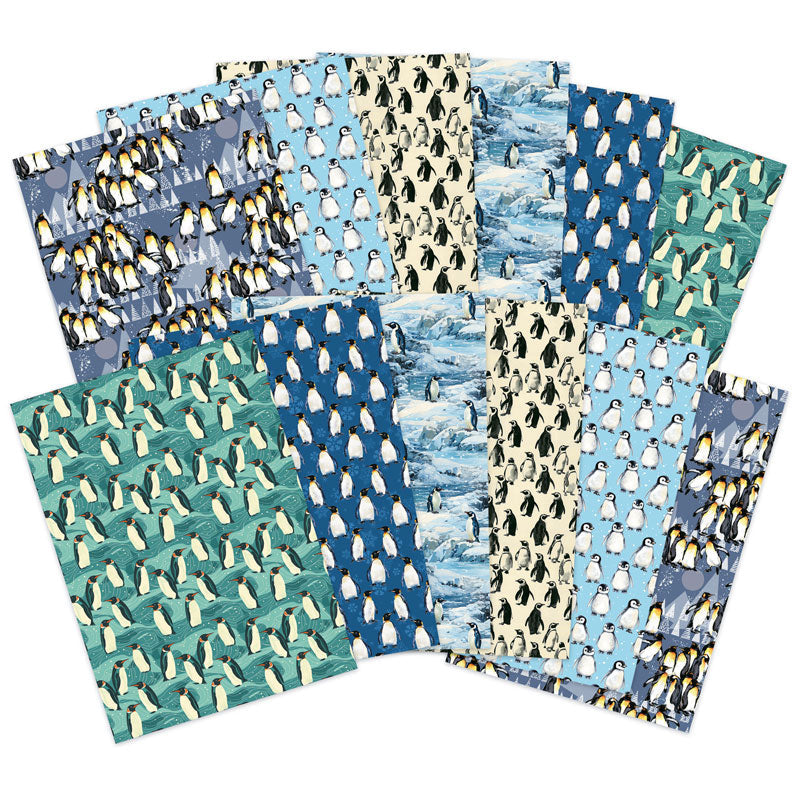 Adorables paquets de cartes à gratter pour designers - La parade des pingouins