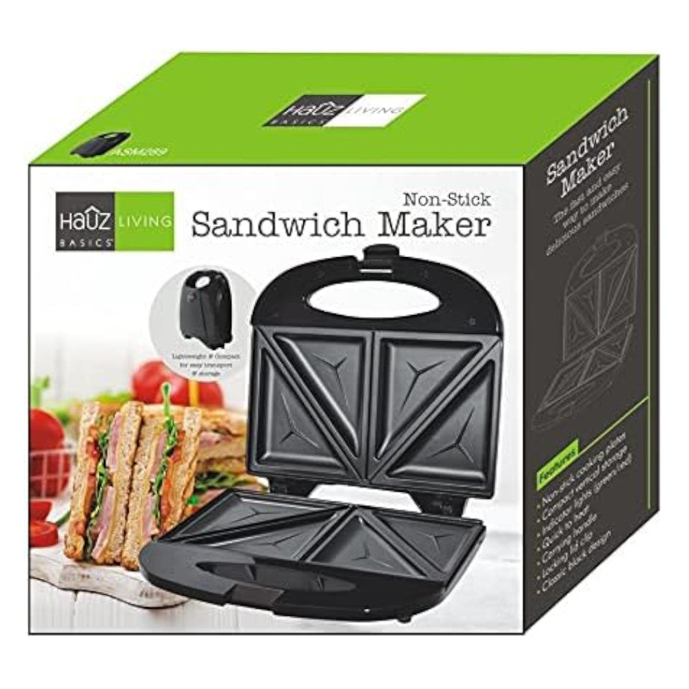 HAUZ ASM289 Non-Stick Compact Sandwich Maker — Home Essentials Outlet