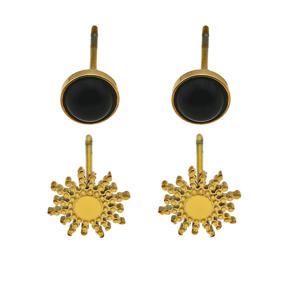 ASPEN 2-Pair Stud Earrings Set
