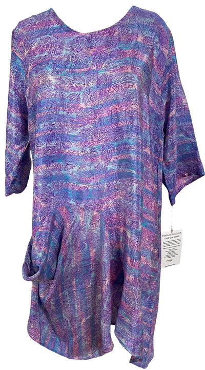 PRC6052 Avatar Robe-Tunique en Soie Pure avec Poche Intégrée