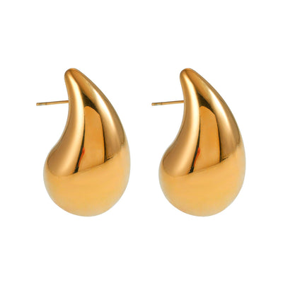 AVONTUR Or : Boucles d'oreilles pendantes « goutte d’eau » audacieuses