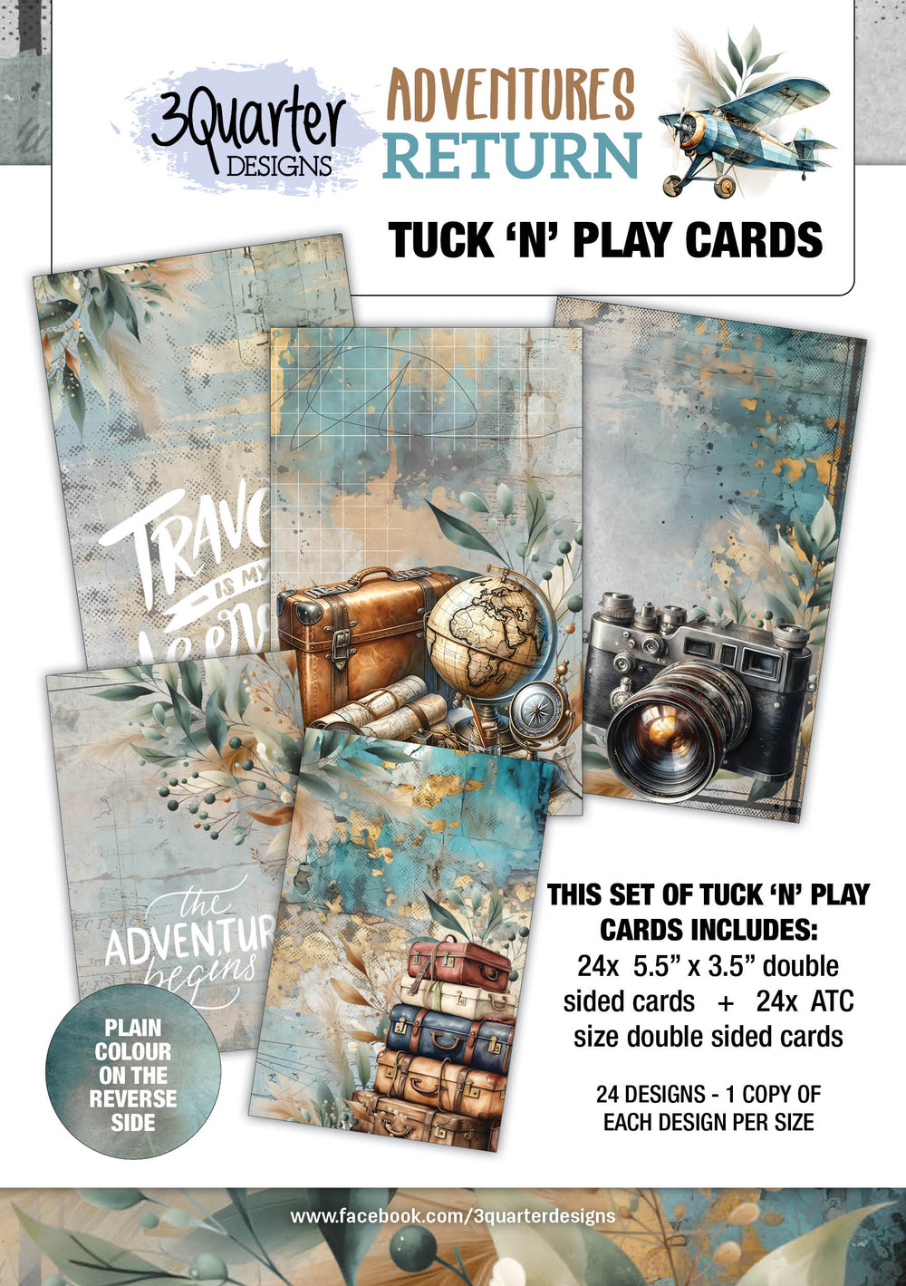 3Quarter Designs Adventures Return - Cartes Tuck N Play