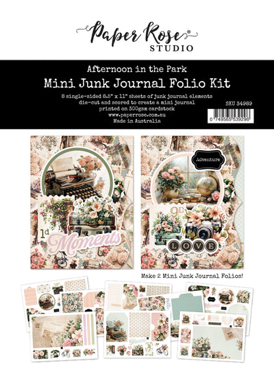 Trousse de mini-folio pour journal artisanal "Après-midi au parc" 8,5" x 11" 34989